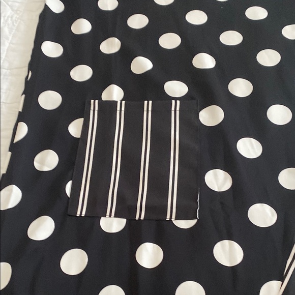 Polka Dot and Stripe Black Dress - Picture 7 of 8